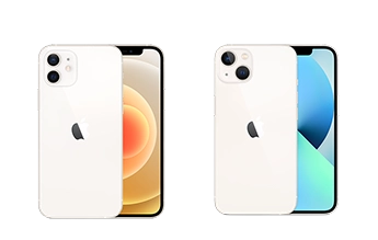 iPhone12ホワイトとiPhone13スターライト比較
