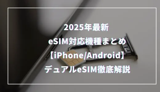 2025年最新 eSIM対応機種まとめ【iPhone/Android】デュアルeSIM徹底解説