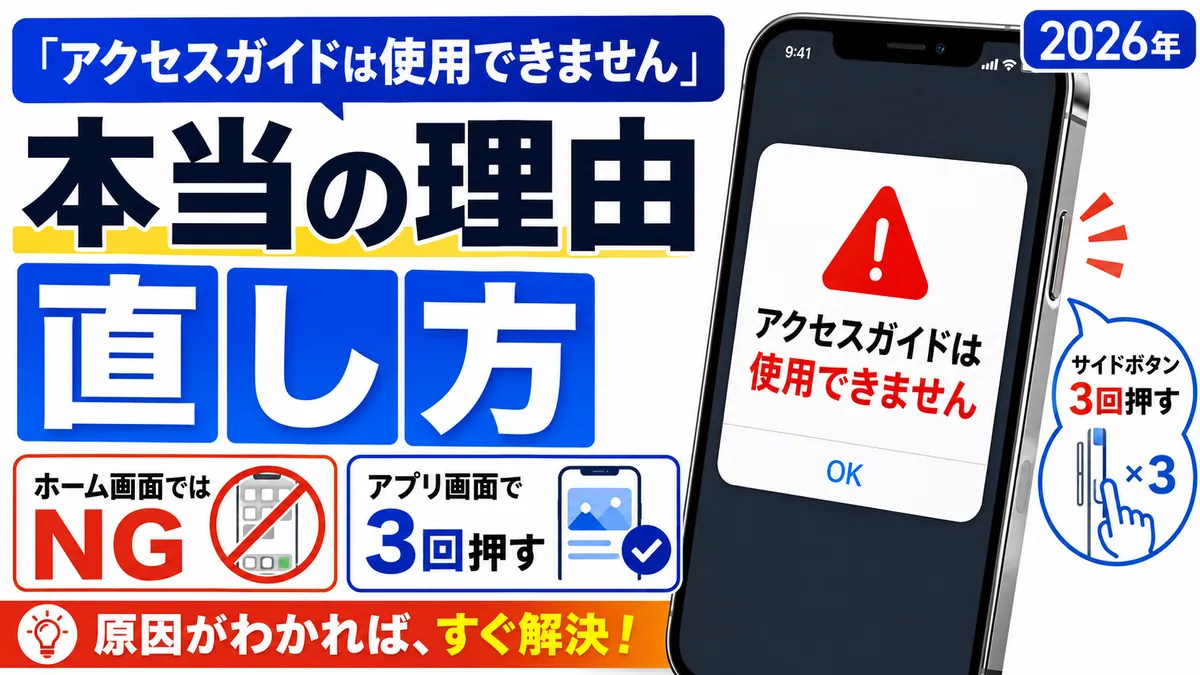 アクセスガイドは使用できません