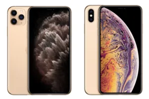 左:iPhone11Pro 右:iPhoneXsゴールド